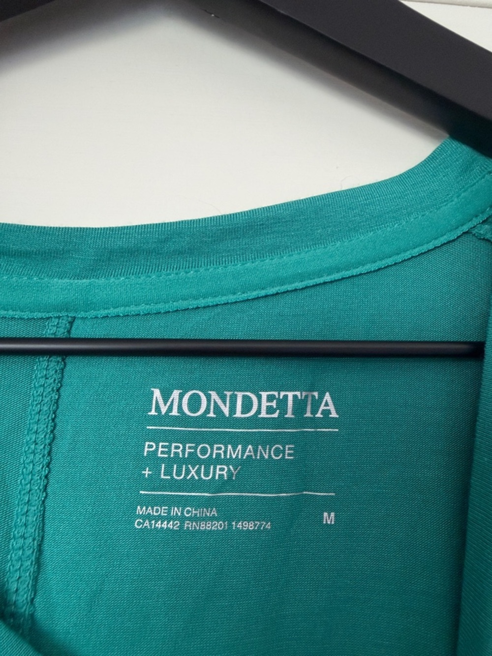 Mondetta Teal V-Neck Short Sleeve Tee - Picture 2 of 3